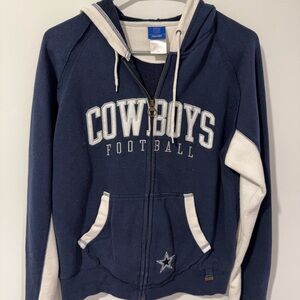 Vintage Women’s Cowboys Football Navy and White Lightweight Jacket